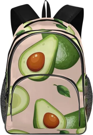Backpacks 22L Three Layer Arc Book Bag Lightweight for Travel Camping Hiking Rucksack Daypack Kids & Adults Avocado Fruit