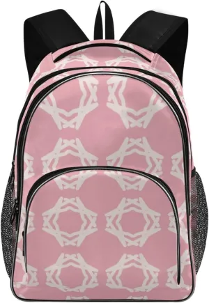 Backpacks 22L Three Layer Arc Book Bag Lightweight for Travel Camping Hiking Rucksack Daypack Kids & Adults Coral White