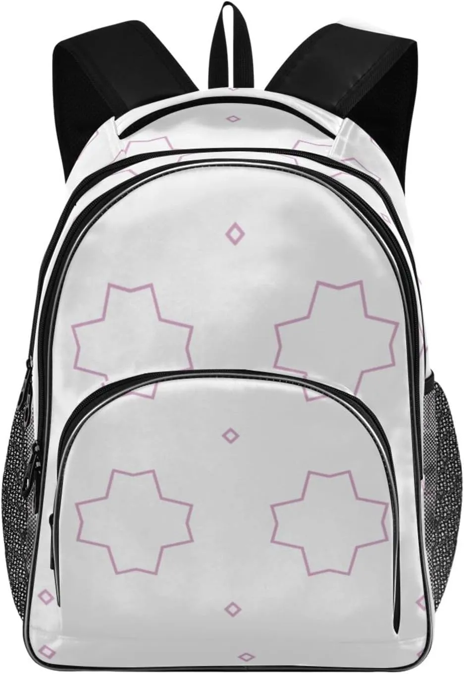 Backpacks 22L Three Layer Arc Book Bag Lightweight for Travel Camping Hiking Rucksack Daypack Kids & Adults Geometric Ornamental Style