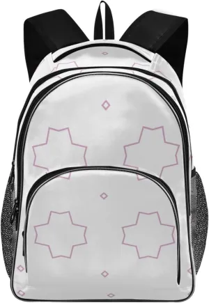 Backpacks 22L Three Layer Arc Book Bag Lightweight for Travel Camping Hiking Rucksack Daypack Kids & Adults Geometric Ornamental Style