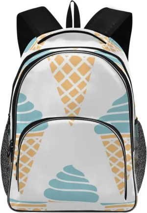 Backpacks 22L Three Layer Arc Book Bag Lightweight for Travel Camping Hiking Rucksack Daypack Kids & Adults Ice Cream Cones