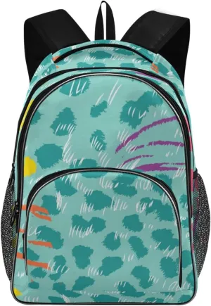Backpacks 22L Three Layer Arc Book Bag Lightweight for Travel Camping Hiking Rucksack Daypack Kids & Adults Multi Colored Spots