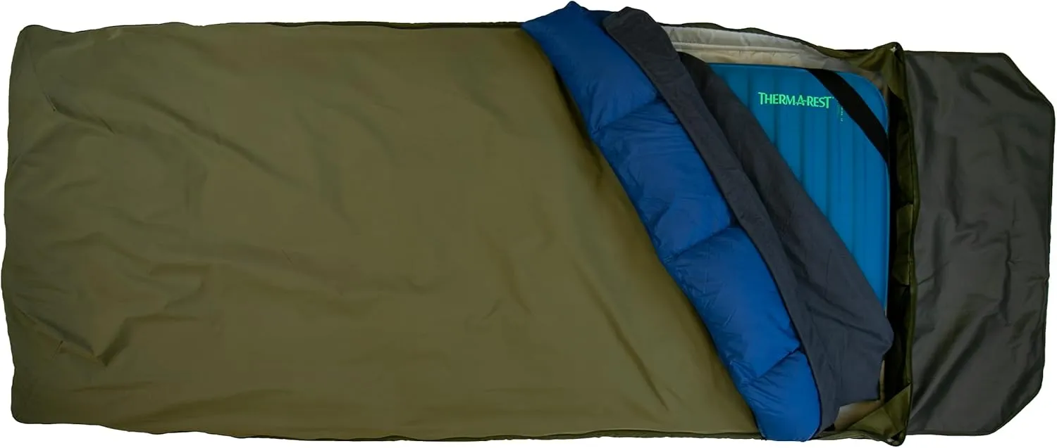 Badger Bed Sierra Bundle, Camping Bedroll with Down Quilt and Sleeping Pad, 30 and 25 inch Sizes