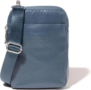 Baggallini Modern Take Two RFID Crossbody_Discontinued, Mist Gloss Ripstop