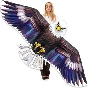 Bald Eagle Kite for Adults and Kids, Huge Kites Easy to Fly Single Line Kite for Beach Trip