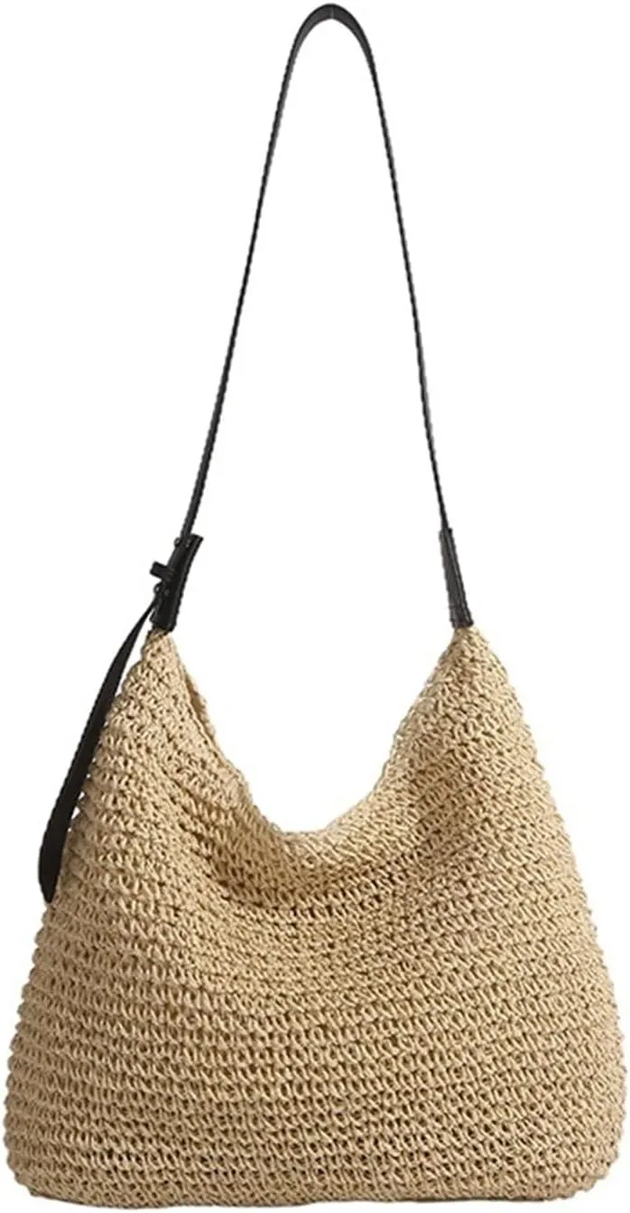 beach bag Grass Woven Shoulder Bag With Casual And Simple Crossbody Large Capacity Underarm Handbag straw
