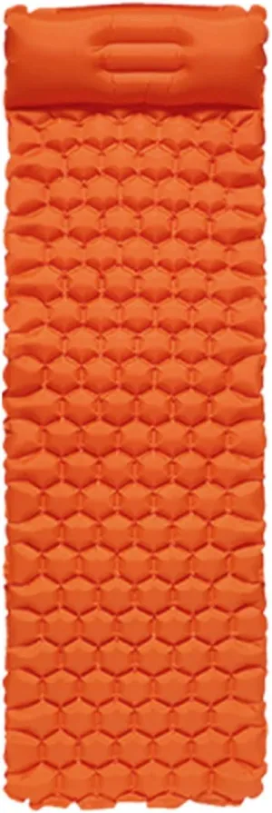 Beach Blankets Inflatable Sleeping Pad Lightweight Waterproof Moisture-Proof Nylon TPU Air Mattress Portable Mattress Camping Mat(Orange)
