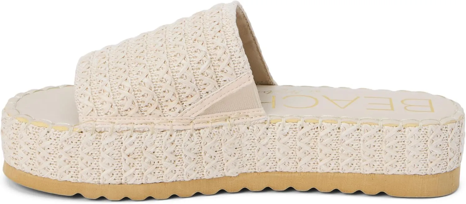 BEACH by Matisse Womens Del Mar Espadrille Platform Casual Sandals Casual Low Heel 1-2" - Black