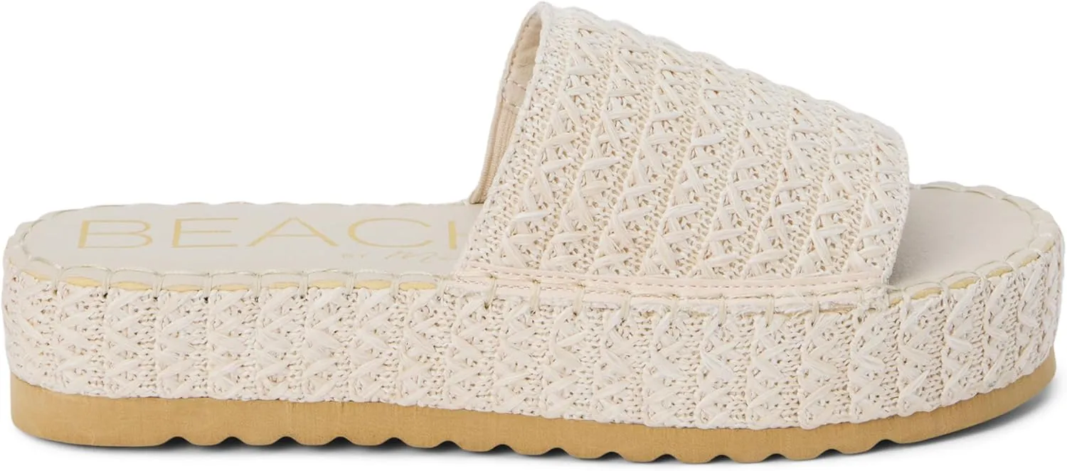 BEACH by Matisse Womens Del Mar Espadrille Platform Casual Sandals Casual Low Heel 1-2" - Black