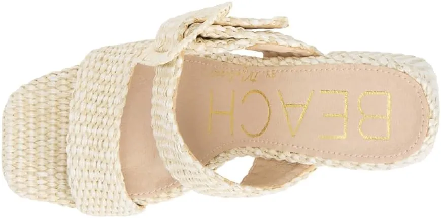 BEACH by Matisse Womens Lucy Block Casual Sandals Casual High Heel 3" & Up - Beige