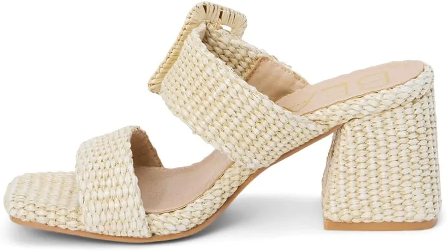 BEACH by Matisse Womens Lucy Block Casual Sandals Casual High Heel 3" & Up - Beige