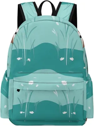 Beaver Unisex Backpack Casual Daypacks Half Print Shoulders Bag for Camping Hiking Travel Gear