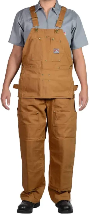 Ben Davis 862 Genuine 12 oz. Heavyweight Brown Duck Canvas Carpenter Work Overalls