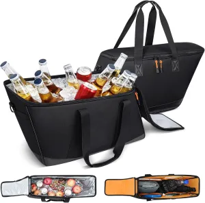 Benlari Saddlebag Liner Bag, Motorcycle Cooler Bag Combination, Dual Zone Leakproof PVC 900D Oxford Fit for Harley Davidson Touring Road Glide Street Glide Road King Electra Glide 1993-2024 (2 PACK)
