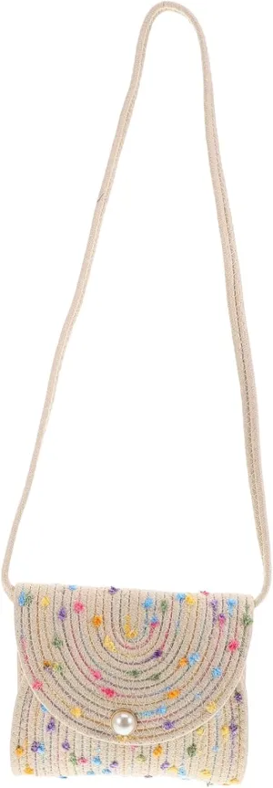 BESPORTBLE Straw Crossbody Bag Handwoven Rope Purse for Summer Beach Shopping Versatile Woven Handbag present for Casual Outings and Special Occasions