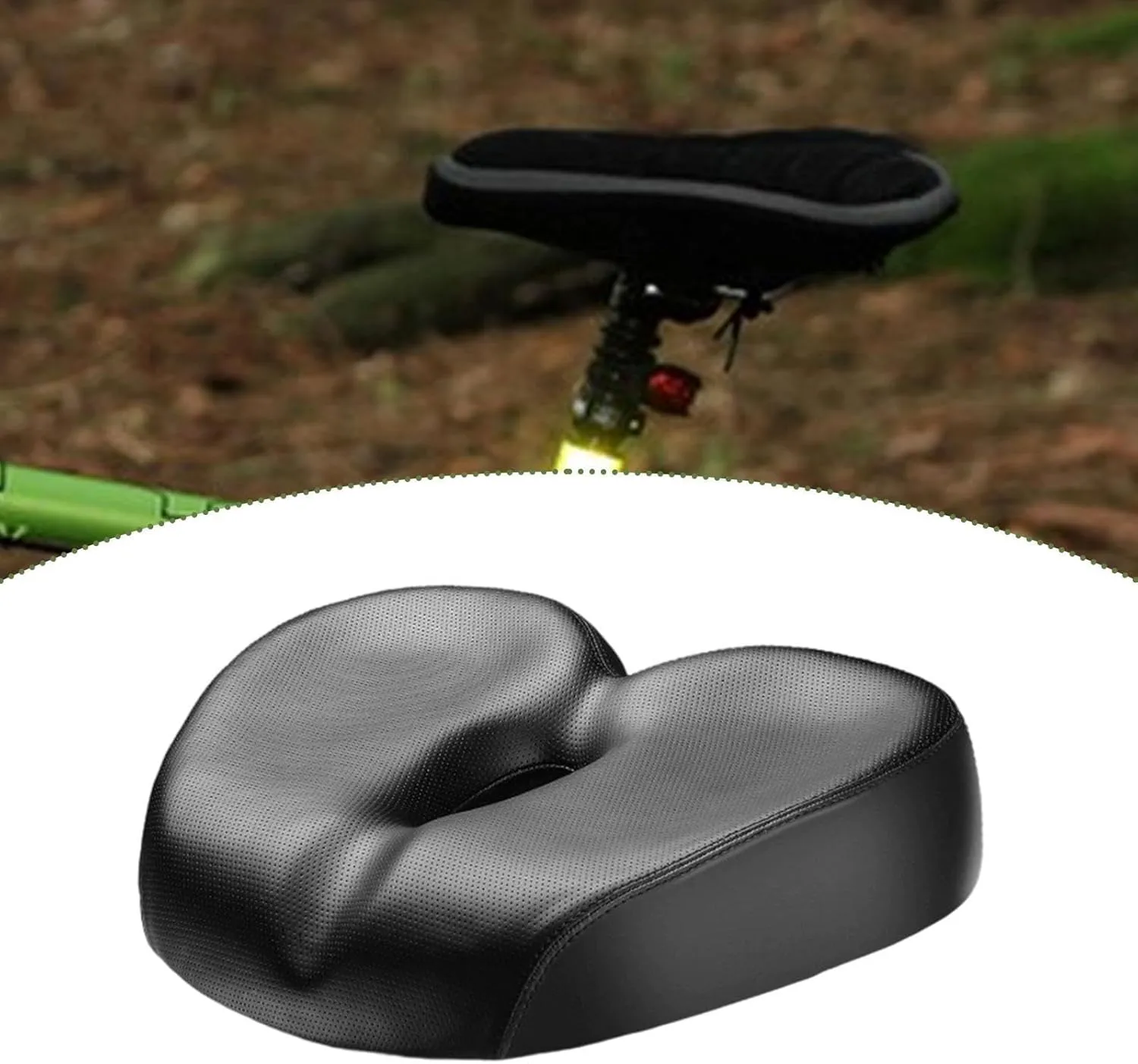 Bicycle Saddle Soft Cushion Mountain Comfort PU Leather Elegant Shock Absorbing Breathable Cycling Part Replacement Bike Seat