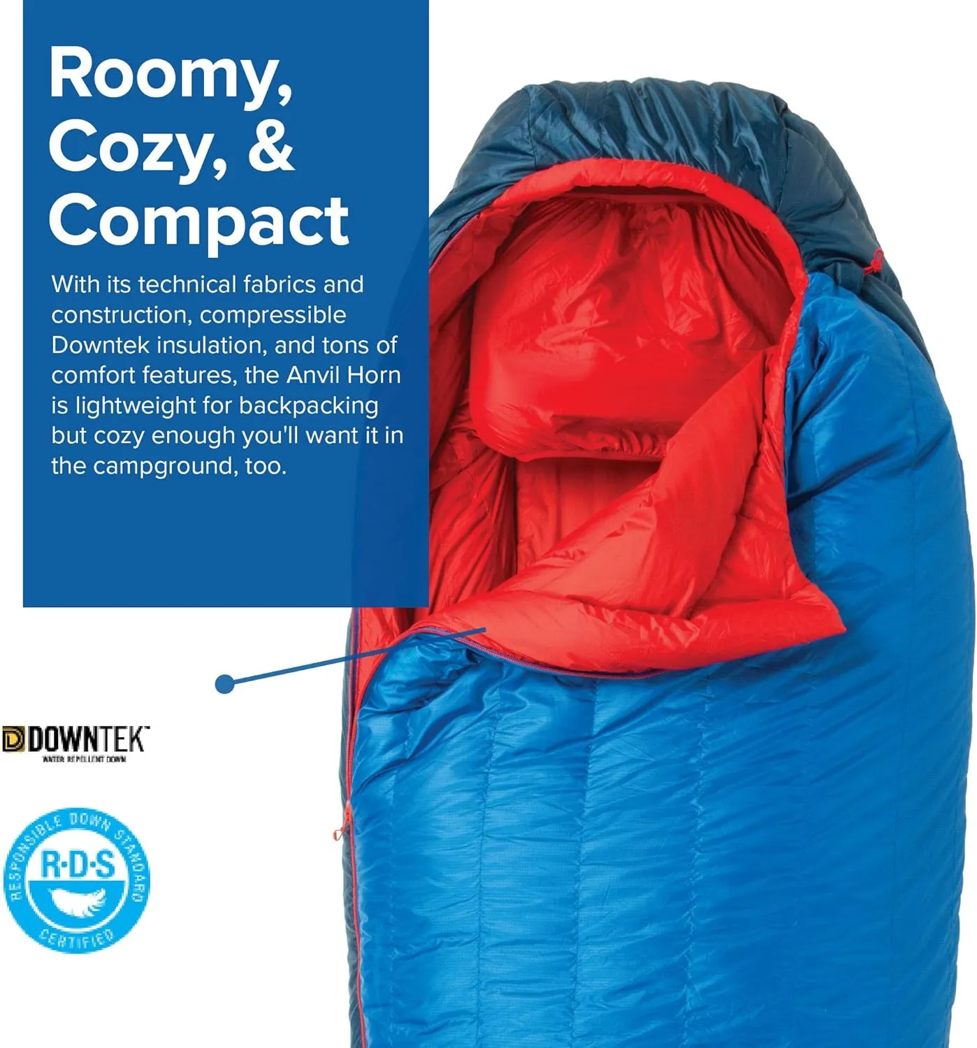 Big Agnes Anvil Horn Sleeping Bag: 15F Down