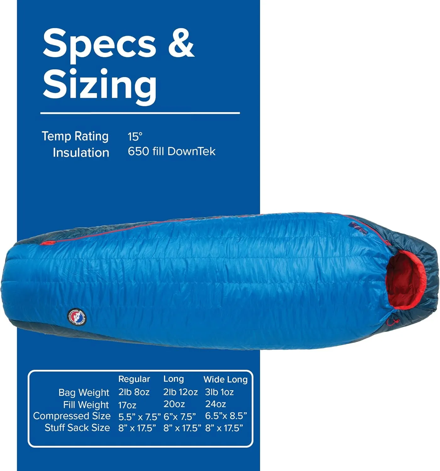 Big Agnes Anvil Horn Sleeping Bag: 15F Down