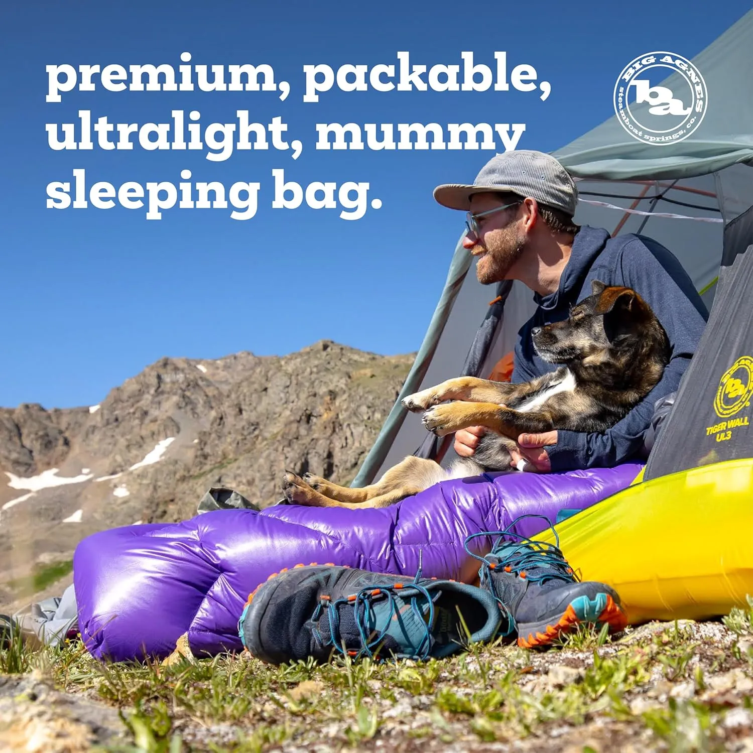 Big Agnes Fly Creek UL - 850 RDS DownTek Ultralight Sleeping Bag, Backpacking Gear, Compact Cold Weather Sleep Quilt