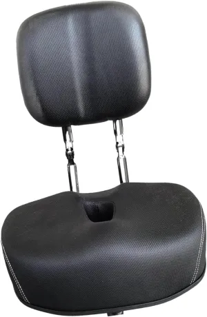 Bike Seat with Folding Backrest for Men and Women Shock Absorbing Leather Foam Padded Universal Comfortable Saddle
