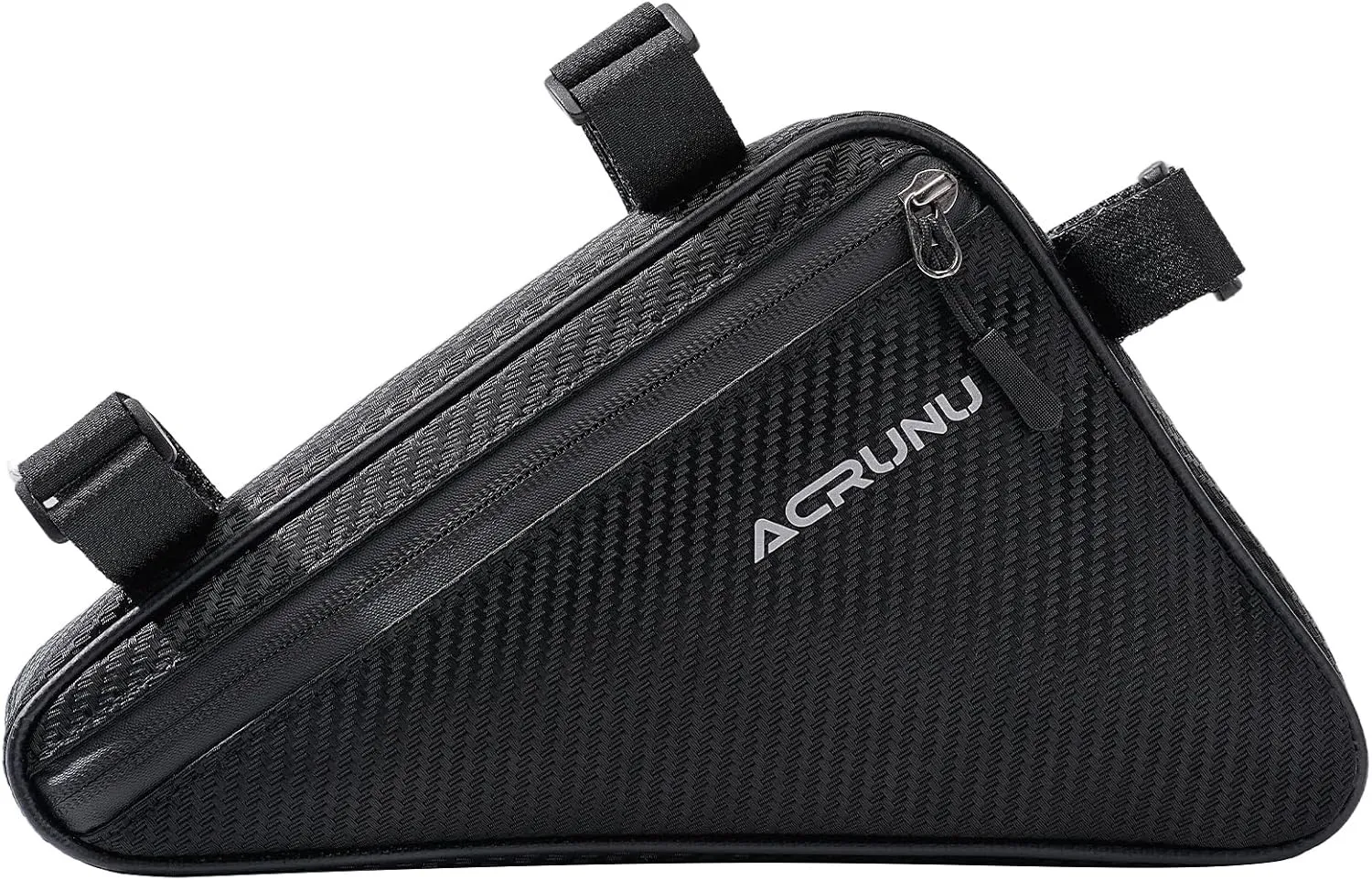 Bike Top Tube Bag - 12.2" Water-Resistant Frame Storage with Reflective Logo, 3-Point Anti-Slip System for Road/Gravel/Mountain Bikes