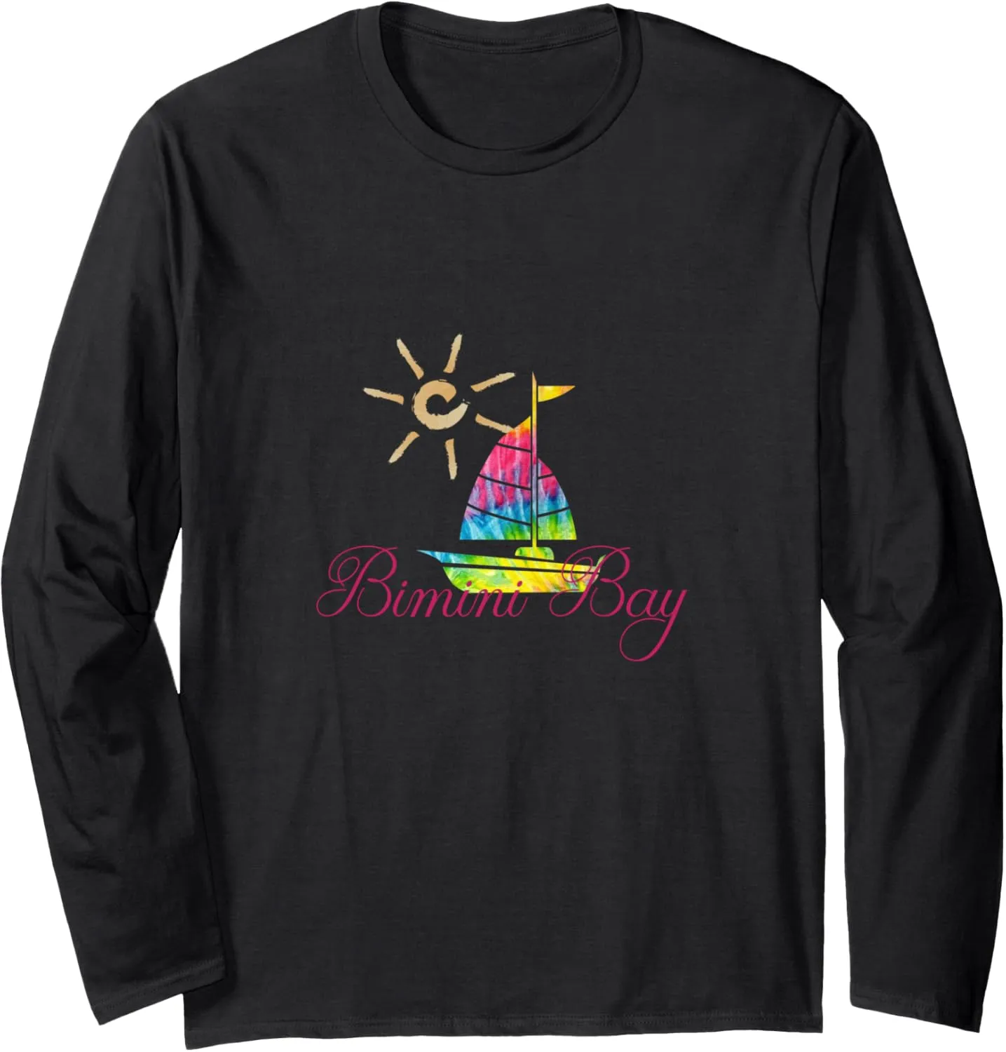 Bimini Bay Tye Dye Sailboat Long Sleeve T-Shirt