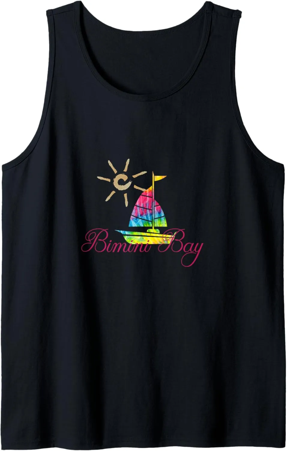 Bimini Bay Tye Dye Sailboat Tank Top