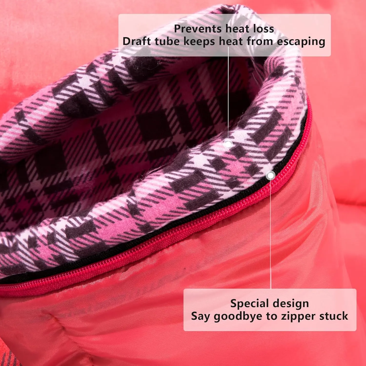 BISINNA Cotton Flannel Sleeping Bag for Adults Camping Sleeping Bag 3 Season Envelope Slepings with 2.2/3.3lbs Filling for Hiking Backpacking