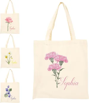 BJZLWJ Personalized Canvas Bags for Women, Custom Present Bag w/Name Text, Suitable for Wedding, Birthday, Beach, Holiday