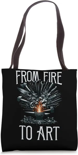 Blacksmith workshop Metal Worker Bladesmith Metalworking Tote Bag