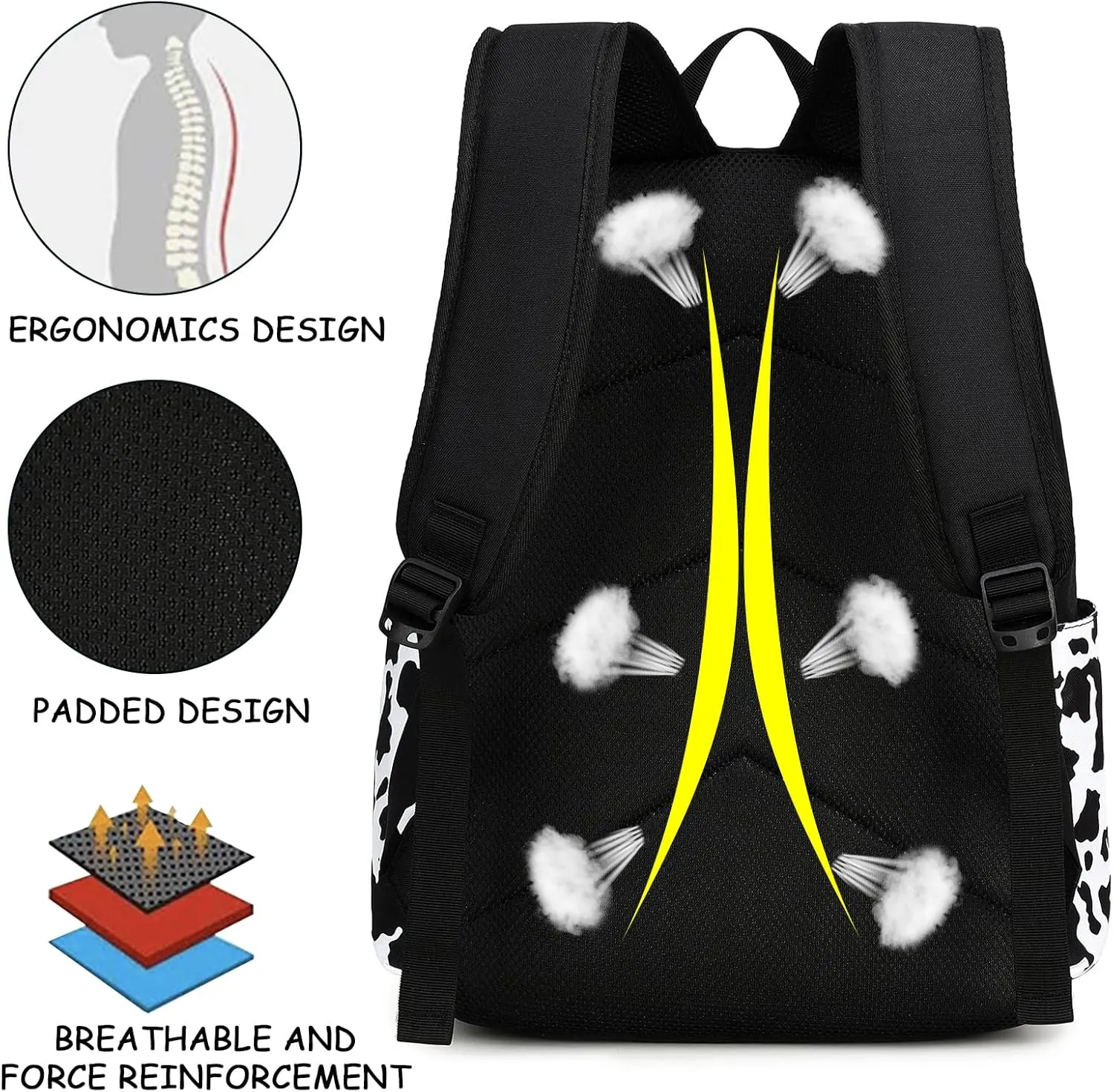 Bluboon Bookbags School Backpack Laptop Schoolbag for Teens Girls High School