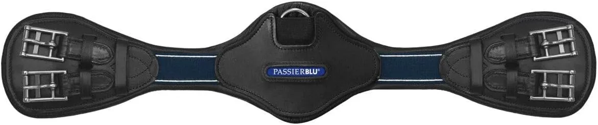 Blue Leather Dressage Girth Wave