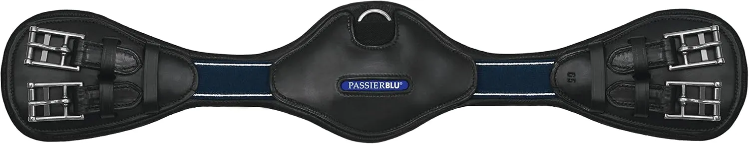 Blue Leather Dressage Girth Wave