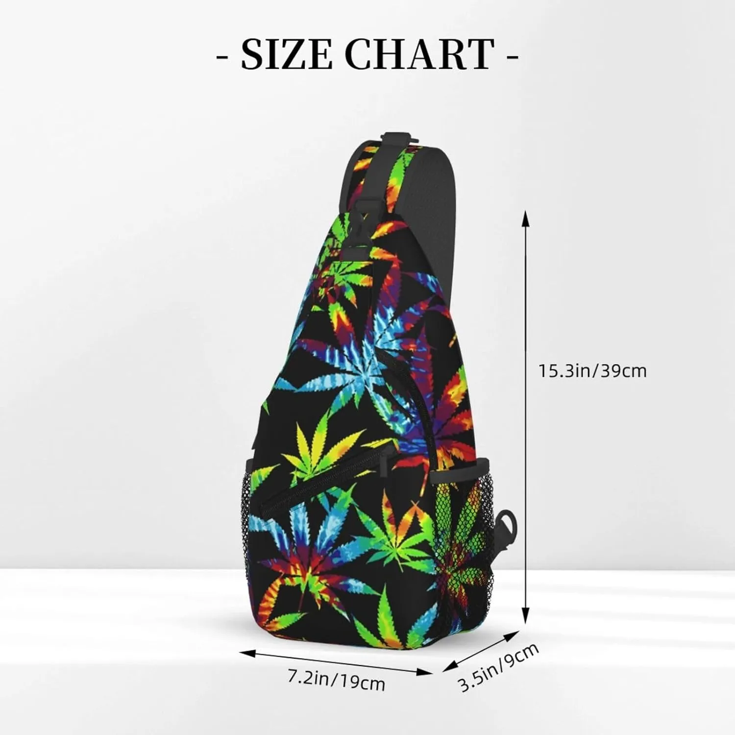 Blue Tie Dye Crossbody Bags Men Cross Chest Bag Women Adjustable Sling Backpack Shoulder Bag