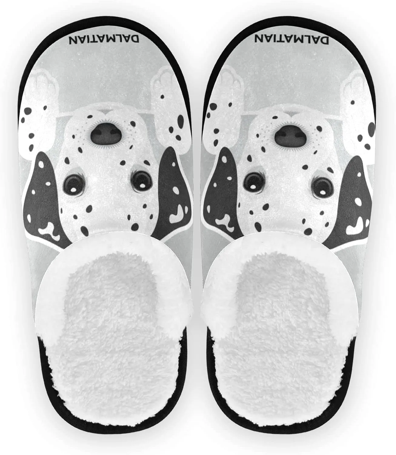 Boccsty Dalmatian Puppy Dog Spa Slippers House Slippers Memory Foam Slippers Indoor Outdoor Non-Slip Home Shoes M for Men Woman