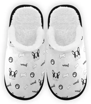 Boccsty Snowflakes Soft House Slippers Shoes Red Black Buffalo Plaid Spa Slippers House Shoes Memory Foam Slippers Non-Slip Home Shoes for Men Woman