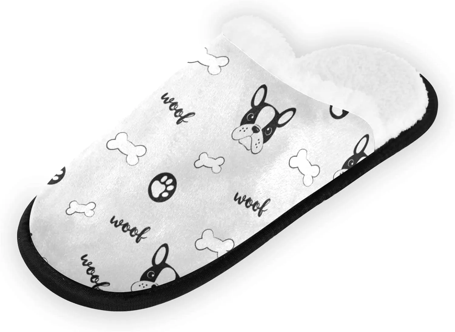 Boccsty Snowflakes Soft House Slippers Shoes Red Black Buffalo Plaid Spa Slippers House Shoes Memory Foam Slippers Non-Slip Home Shoes for Men Woman