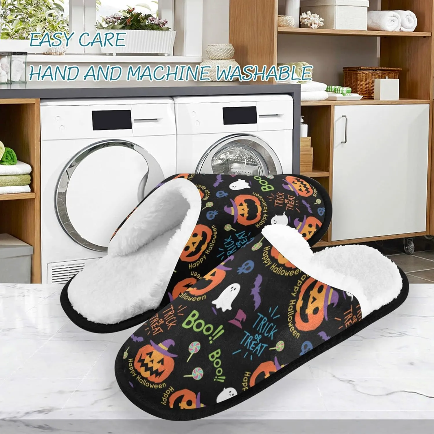 Boccsty Snowflakes Soft House Slippers Shoes Red Black Buffalo Plaid Spa Slippers House Shoes Memory Foam Slippers Non-Slip Home Shoes for Men Woman
