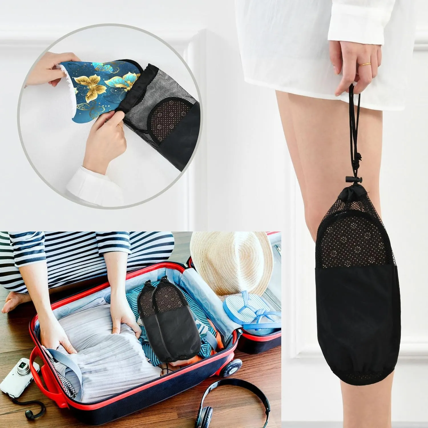 Boccsty Snowflakes Soft House Slippers Shoes Red Black Buffalo Plaid Spa Slippers House Shoes Memory Foam Slippers Non-Slip Home Shoes for Men Woman