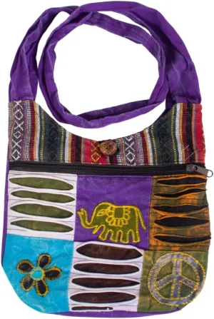 Boho Hippie Tie & Dye Vintage Handbag for Women – Colorful Shoulder Bag with Unique Patterns and Designs