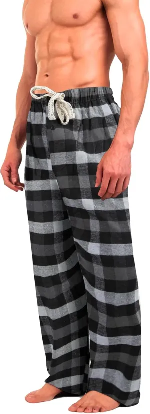 Bottoms Out Men's Flannel Pajama Pants, Comfortable Woven Sleepwear Bottoms, Soft Flannel Sleep Pants, Lounge Pants for Men