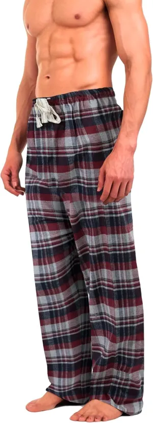 Bottoms Out Men's Flannel Pajama Pants, Comfortable Woven Sleepwear Bottoms, Soft Flannel Sleep Pants, Lounge Pants for Men