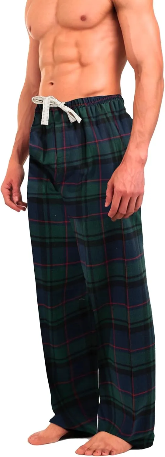 Bottoms Out Men's Flannel Pajama Pants, Comfortable Woven Sleepwear Bottoms, Soft Flannel Sleep Pants, Lounge Pants for Men