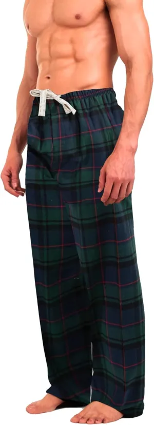 Bottoms Out Men's Flannel Pajama Pants, Comfortable Woven Sleepwear Bottoms, Soft Flannel Sleep Pants, Lounge Pants for Men