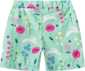 Boys Cute Motion Shorts Kids Baby Boys 𝐂artoon Print Beach Casual Short Trousers Elastic Waist Loose Jogger