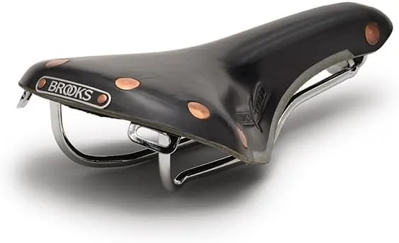 Brooks England Swift, Racing Leather Saddle with Hand-Hammered Copper Rivets