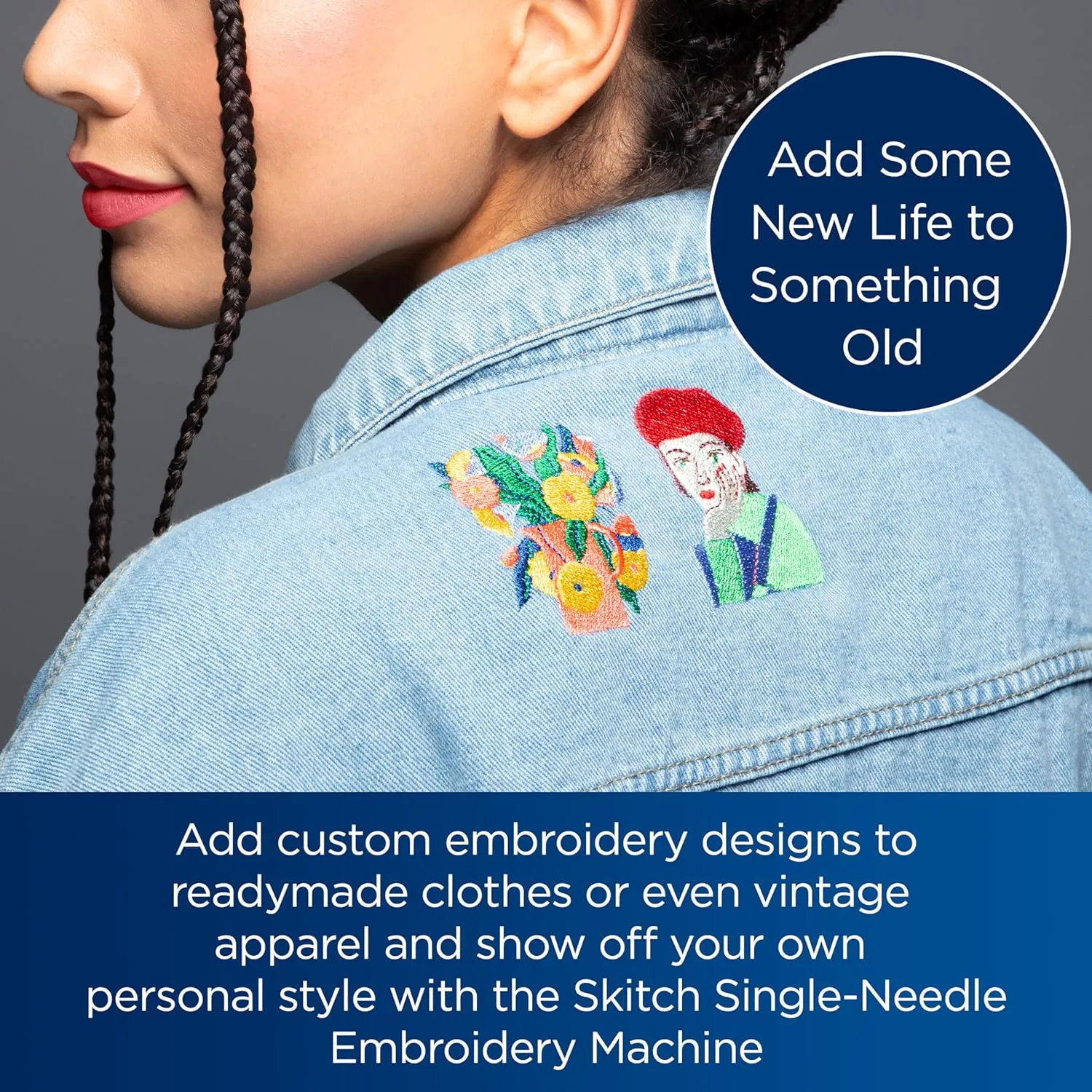 Brother Skitch Single-Needle Embroidery Machine with Artspira connection, 20.01x11.89x17.95
