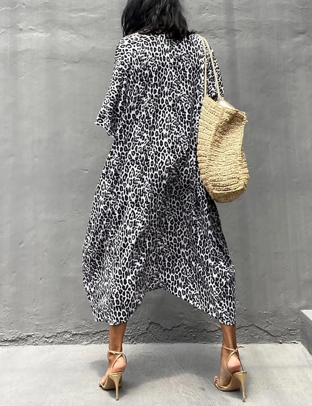 Bsubseach Stylish Tie Dye Open Front Long Kimono Swimsuit Cover Up for Women Swimwear Cover Ups
