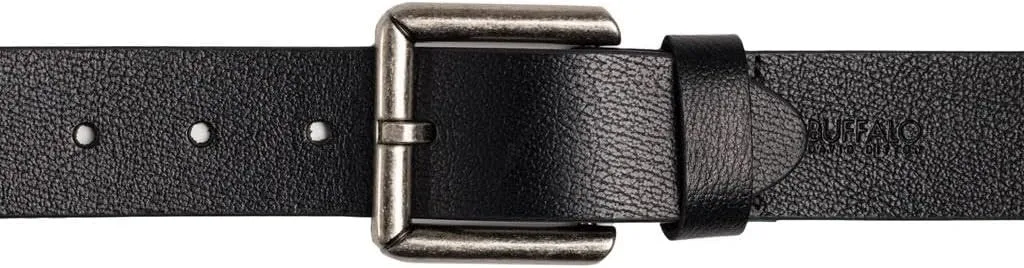 Buffalo David Bitton Mens Belt | Black Belt/Dark Brown Belt | 100% Genuine Leather Belt | Casual Mens Belts for Jeans