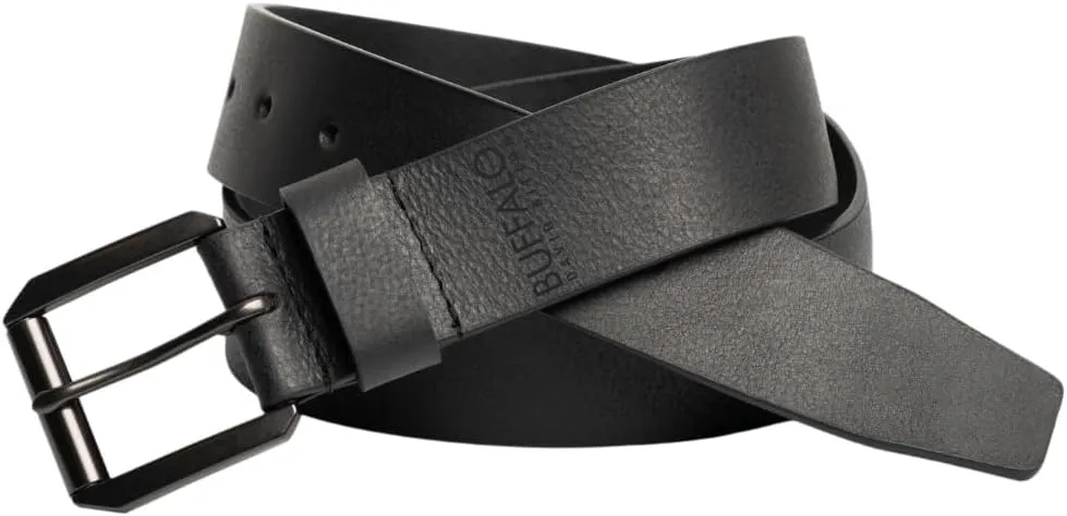 Buffalo David Bitton Mens Belt | Black Belt/Dark Brown Belt | 100% Genuine Leather Belt | Mens Belts for Jeans